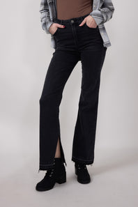 Hidden High Rise Let Out Happi Flare Jeans for Women in Black