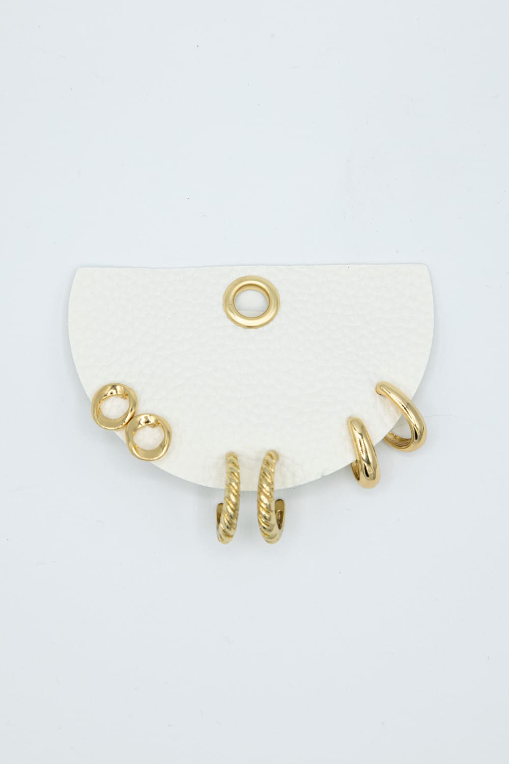 Hoop And Stud Earrings Set for Women in Gold