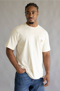 Carhartt Relaxed Faded Stripe T-Shirt for Men in Oatmilk