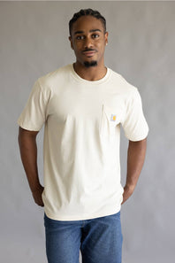 Carhartt Relaxed Mountain River T-Shirt for Men in Oatmilk
