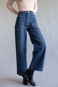 JBD High-Rise Utility Wide Leg Jeans for Women