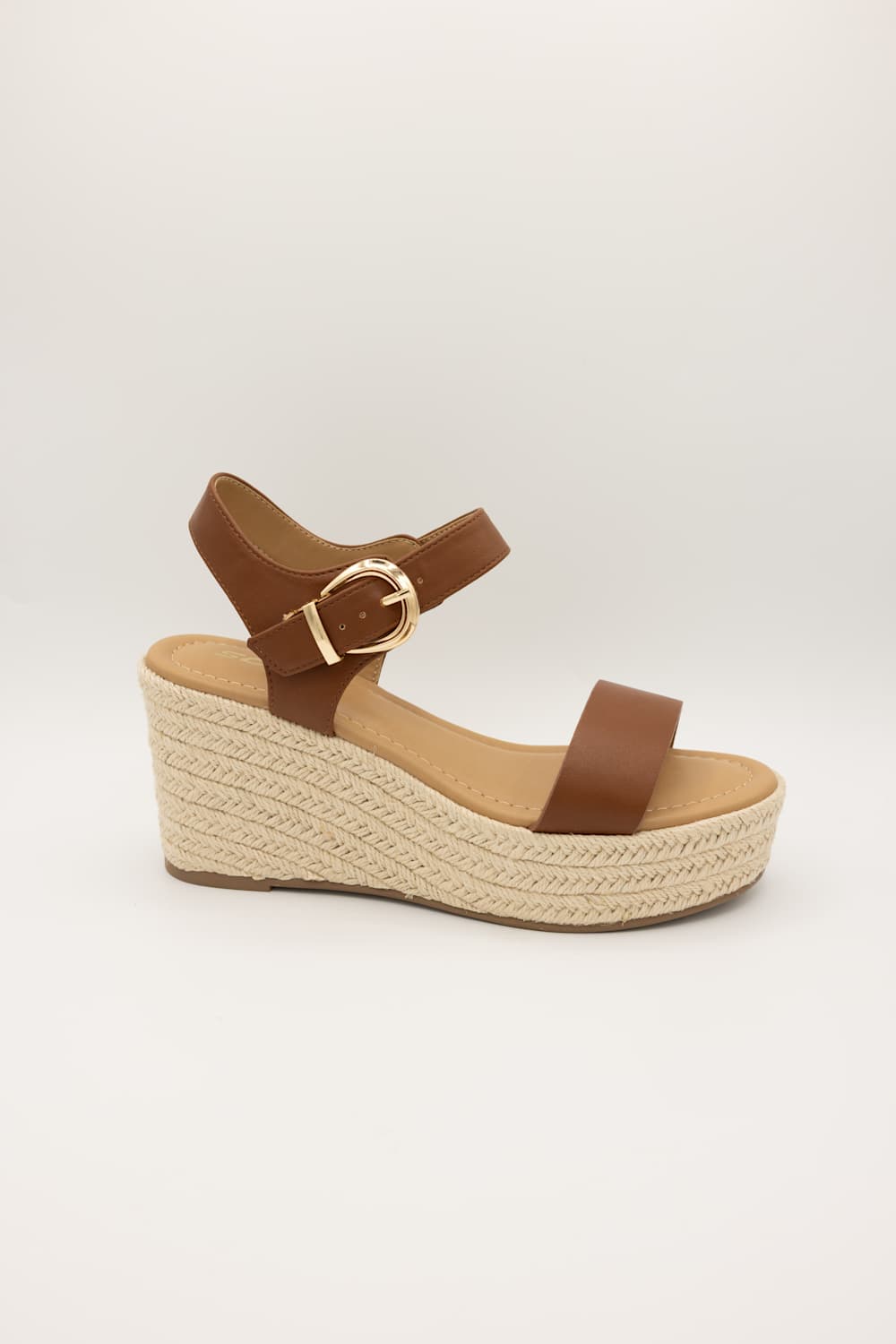 Soda Jena Rope Wedges for Women in Cognac