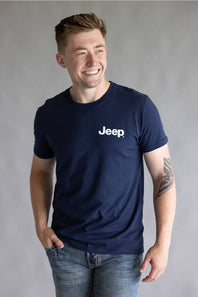 Jeep Big USA T-Shirt for Men in Navy