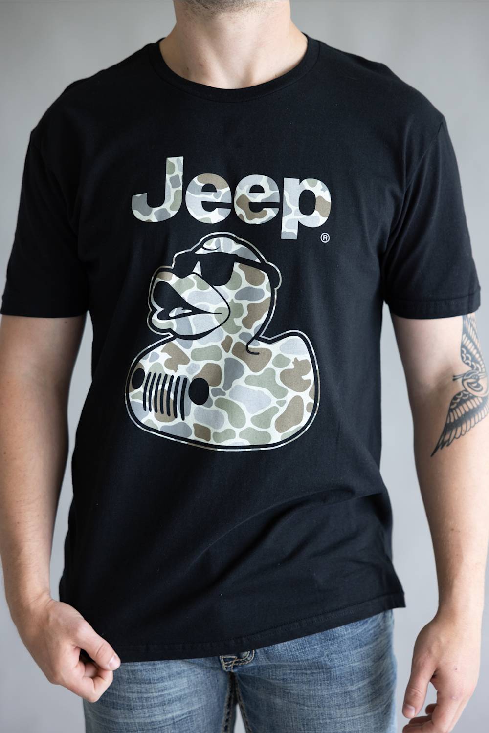 Jeep Camo Duck T-Shirt for Men in Black
