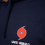 Jetty Hurricane Helene Relief Hoodie for Men in Navy
