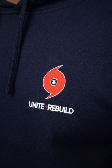 Jetty Hurricane Helene Relief Hoodie for Men in Navy