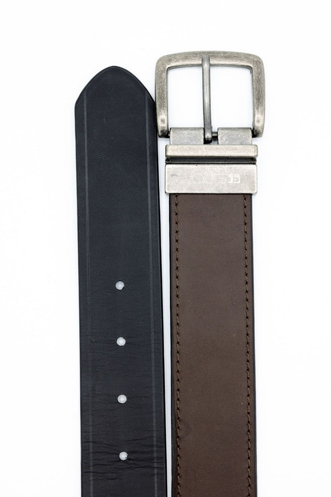 Leather Reversible Belt for Men in Brown/Black | 86824