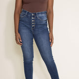 Judy Blue High Rise Button Fly Skinny Jeans for Women
