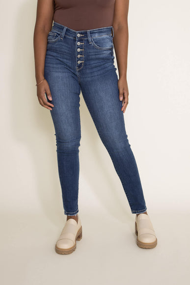 Judy Blue High Rise Button Fly Skinny Jeans for Women