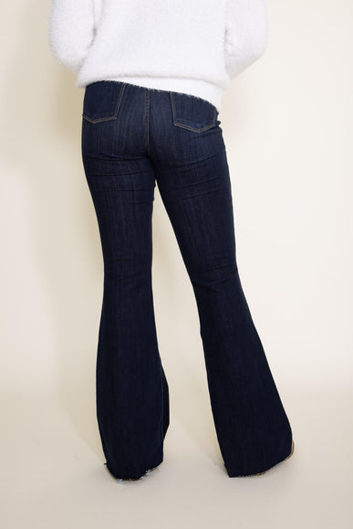 Judy Blue High Rise Raw Hem Flare Jeans for Women