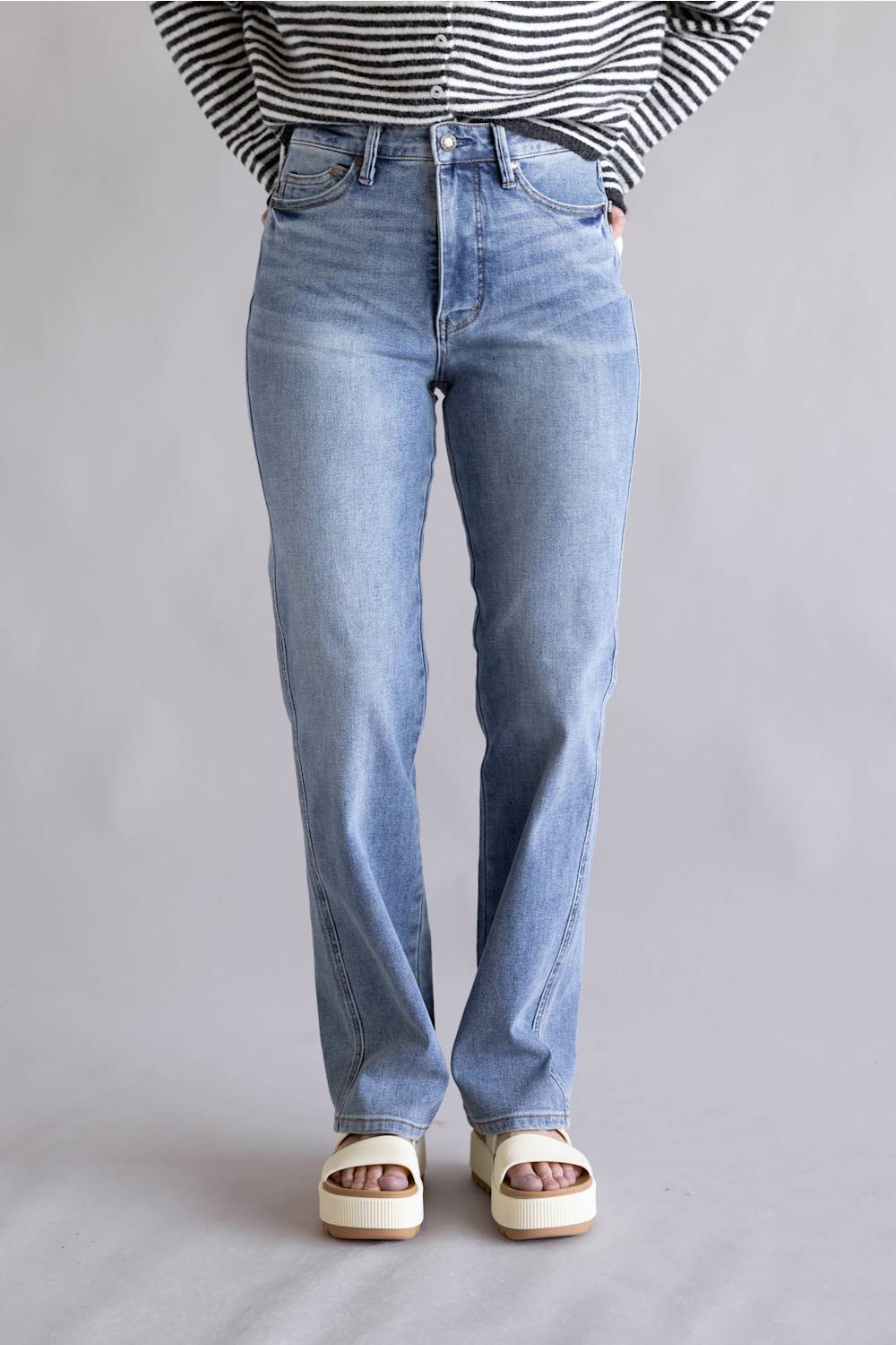 Judy Blue High Rise Tummy Control Slim Straight Jeans for Women