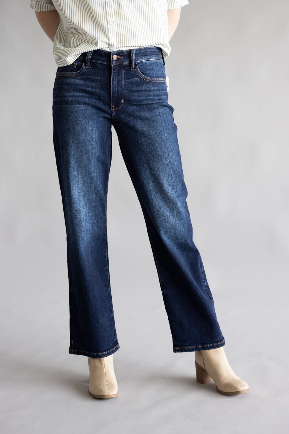 Judy Blue Mid Rise Straight Jeans for Women