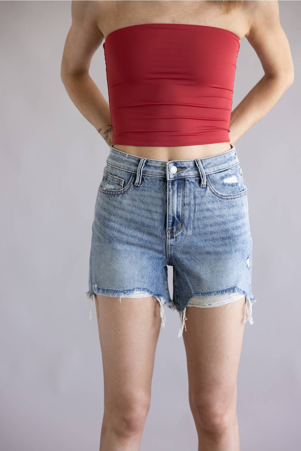 Judy Blue Ridge Front Denim Shorts for Women