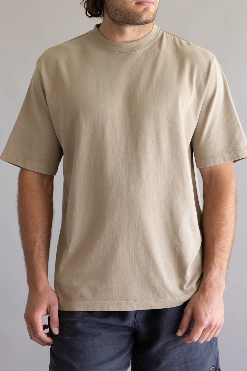 Katin Box Fit Heritage T-Shirt for Men in Vintage Khaki 