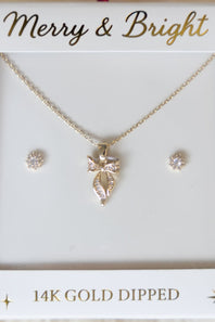 Bow Box Set for Women in Gold