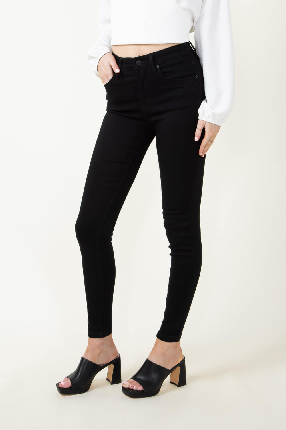 KanCan High Rise Super Skinny Jeans for Women in Black