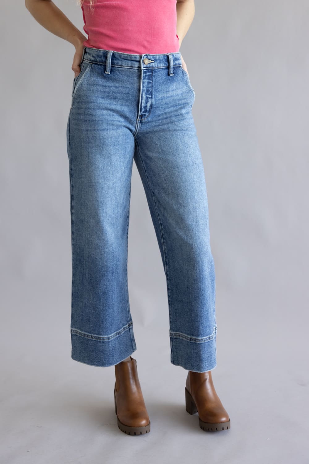 KanCan High Rise Wide Trouser Jeans for Women