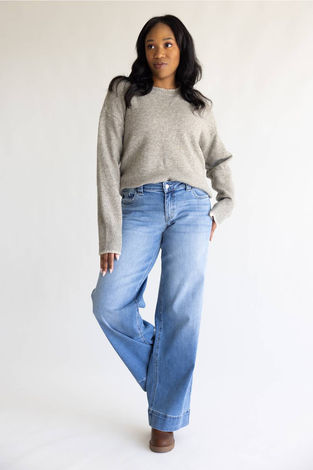 KanCan Low Rise Wide Jeans for Women
