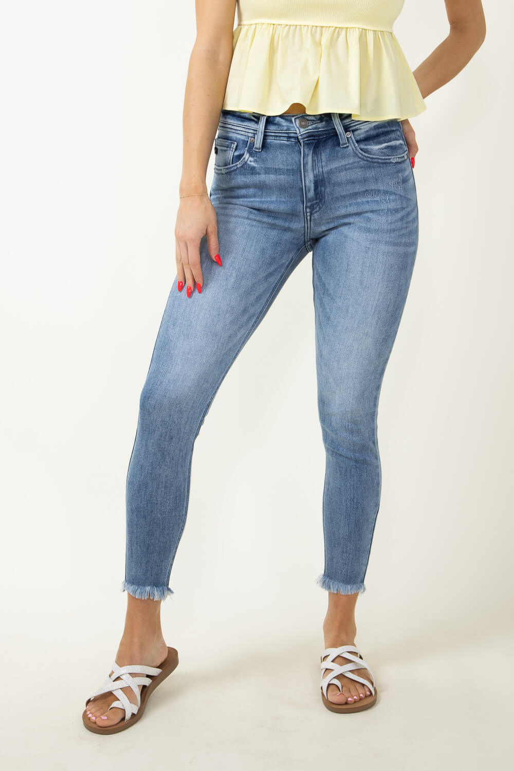 KanCan Silvanna Mid Rise Ankle Skinny Jeans for Women