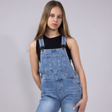 KanCan Youth Cordelia Relaxed Denim Overalls for Girls