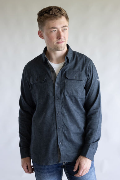 Kuhl Descendr Flannel Shirt for Men in Deep Abyss | 7244-DEEPABYSS
