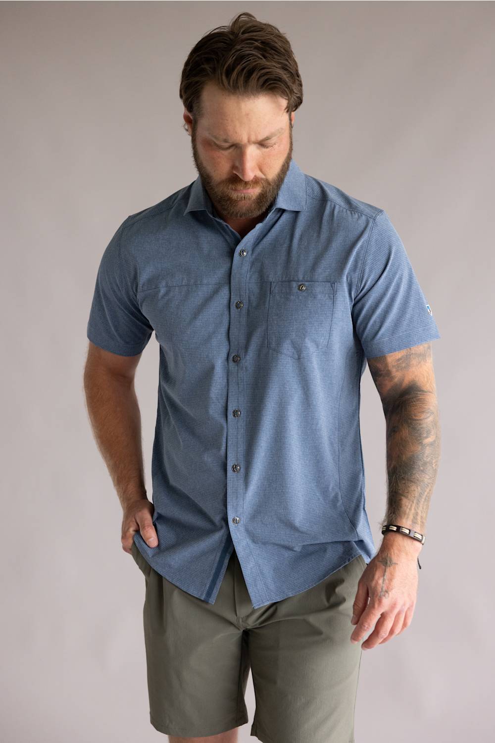 Kuhl Optimizr Button Up Shirt for Men in Endless Sea