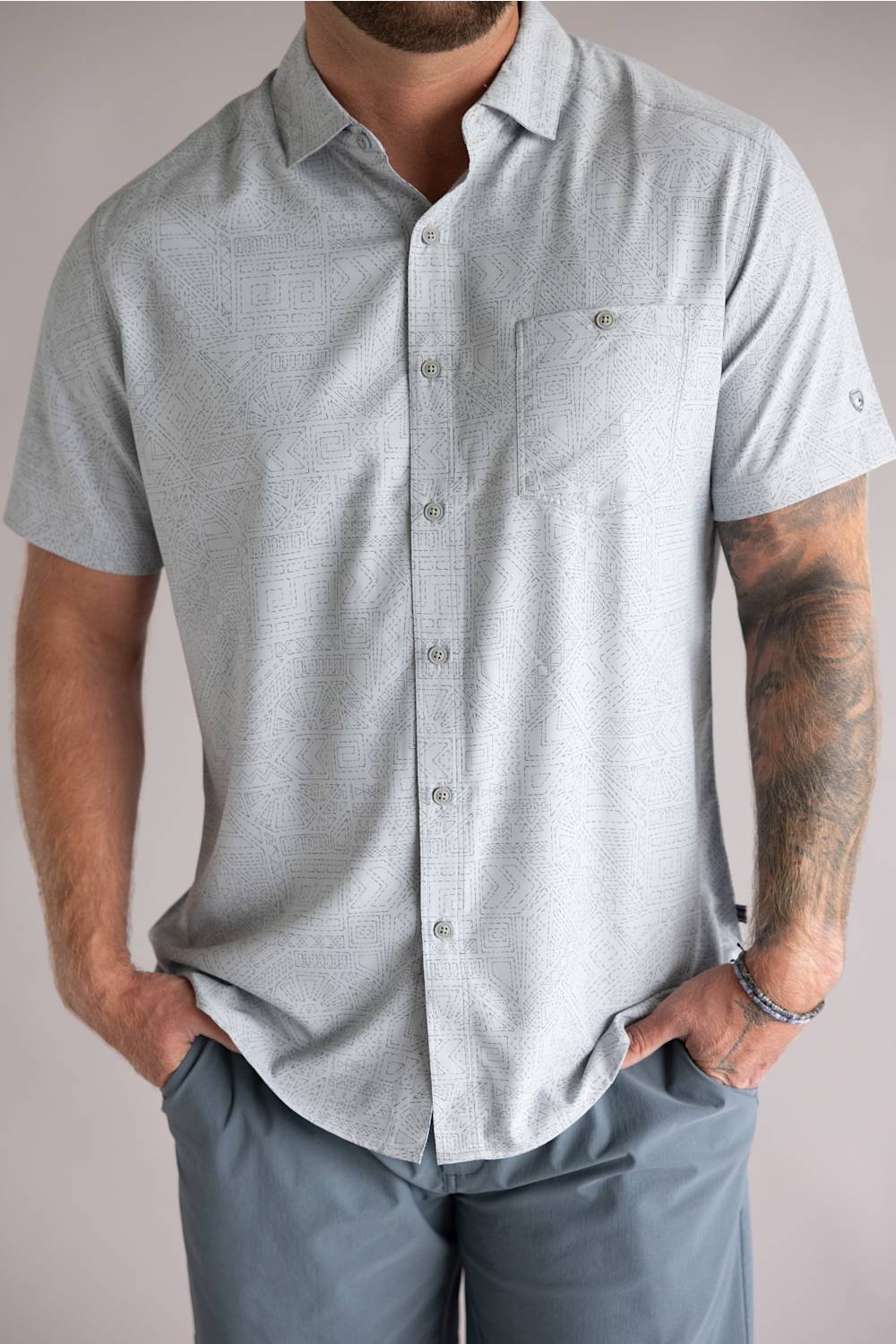 Kuhl Persuadr Button Up Shirt for Men in Ash