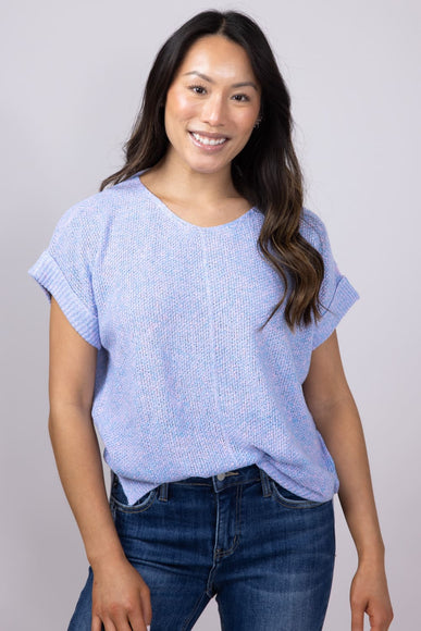 La Miel V-Neck Sweater for Women in Periwinkle