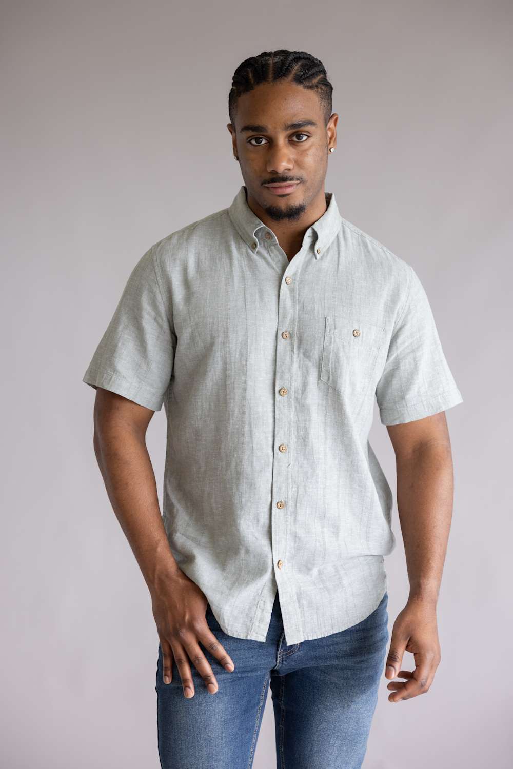 Weatherproof Vintage Cotton Linen Striped Button Down Shirt for Men Glik's Weatherproof Vintage Cotton Linen Striped Button Down Shirt for Men Glik's