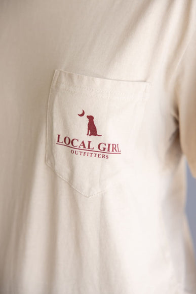 Local Girl Stay Wild T-Shirt for Women in Latte