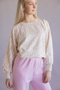 Simply Southern Lounge Pullover for Women in Blush Floral