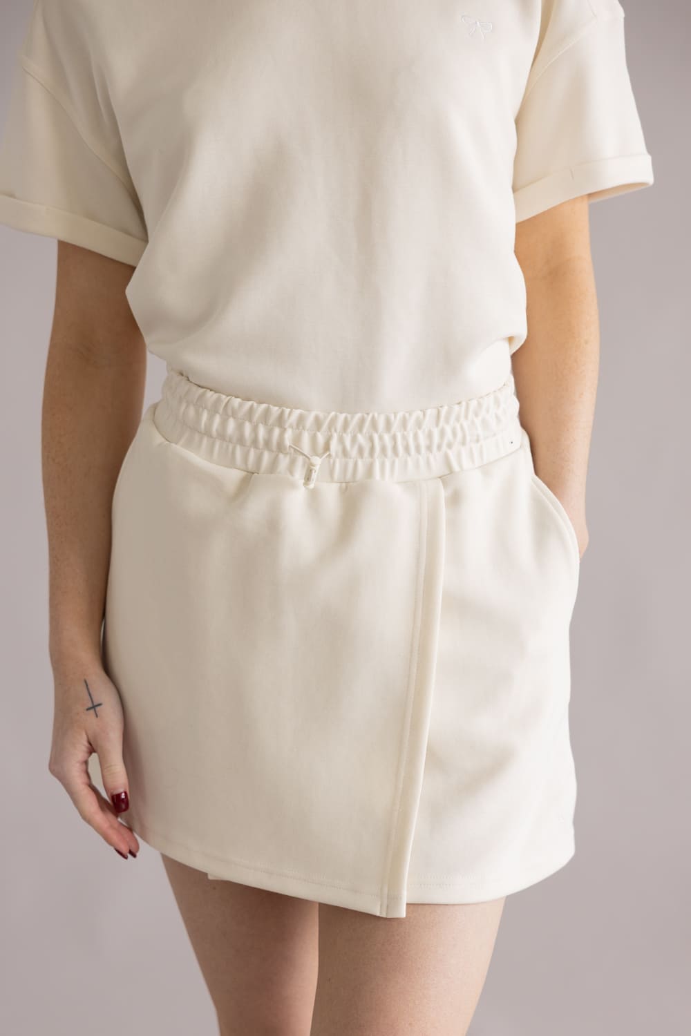 Simply Southern Lounge Wrap Skirt for Women in Pearl