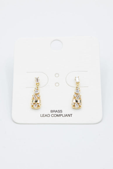 Champagne Bottle Earrings in Gold 