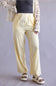 Lace Trim Drawstring Pants for Women in Yellow