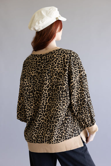 Leopard Pullover for Women in Brown