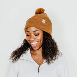 Carhartt Knit Pom-Pom Beanie for Women in Brown