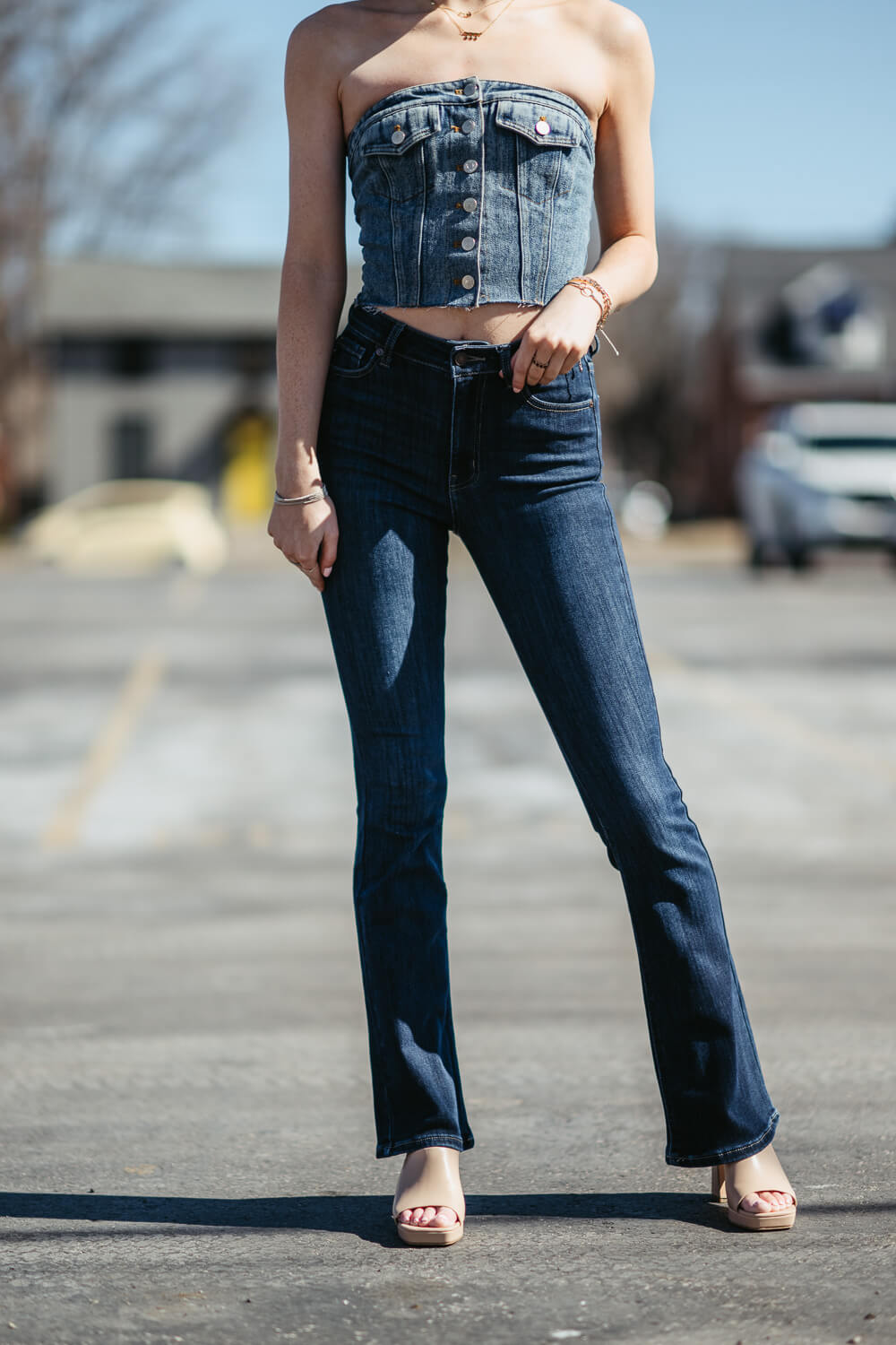 KanCan Ami High Rise Slim Bootcut Jeans for Women