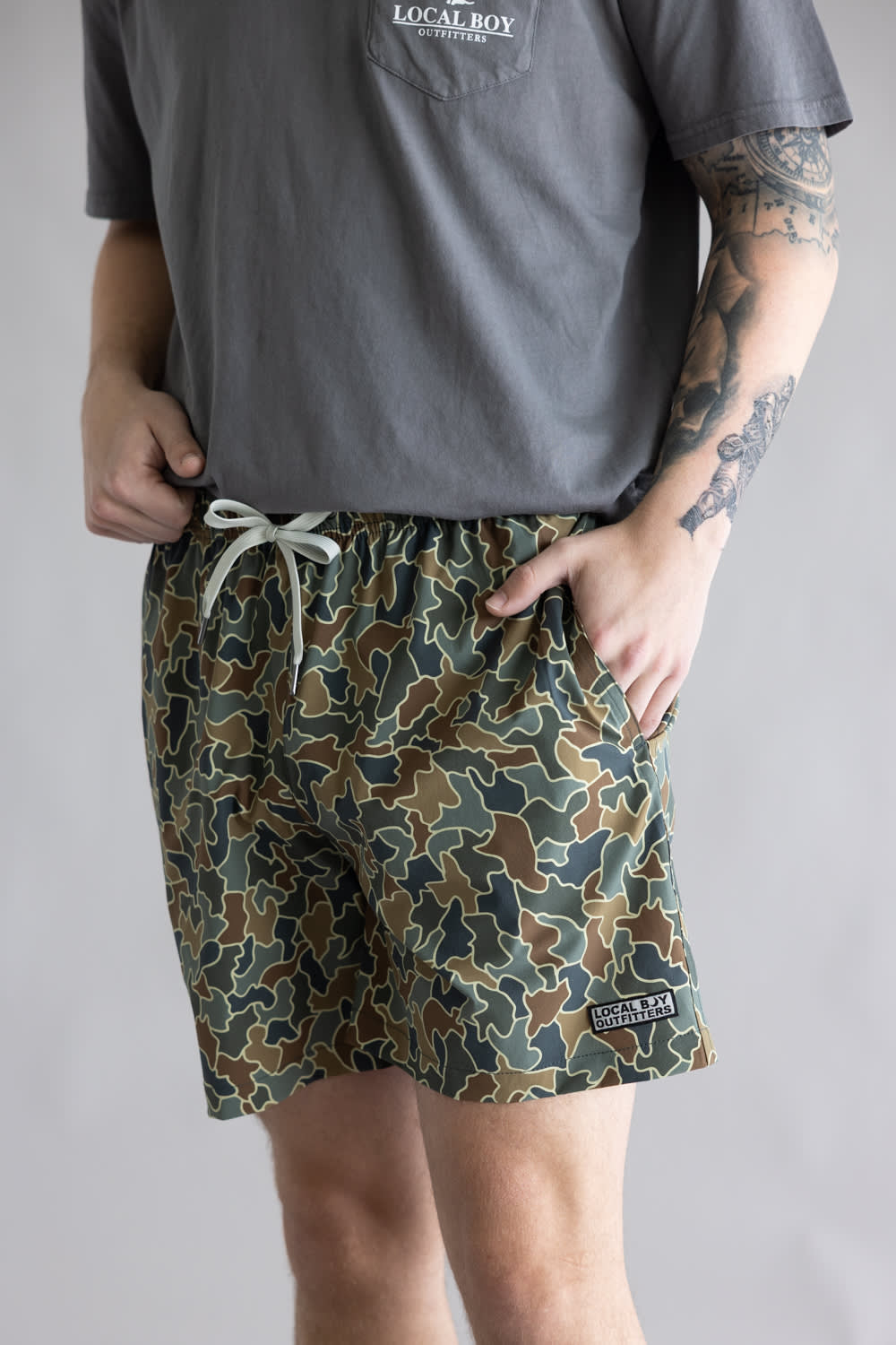 Local Boy Bayside Swim Shorts for Men in Rust