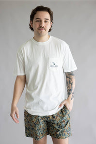Local Boy Bluff Plate T-Shirt for Men in White