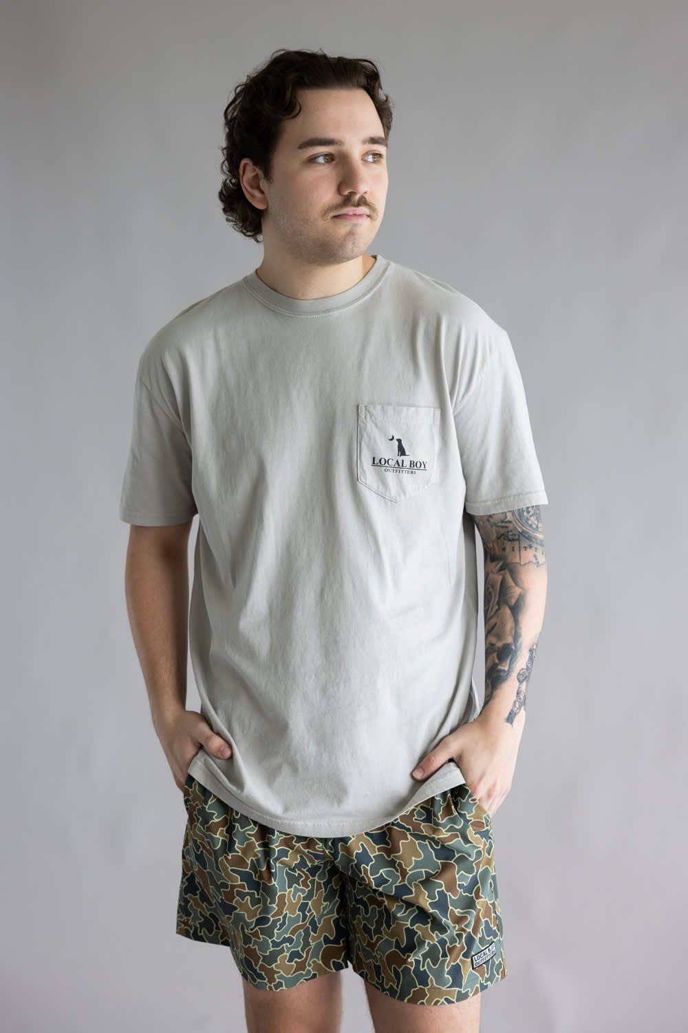 Local Boy Bronco T-Shirt for Men in Silver