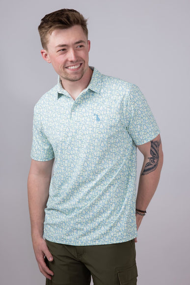Local Boy Dirty Murtle Margarita Polo Shirt for Men in Blue Green