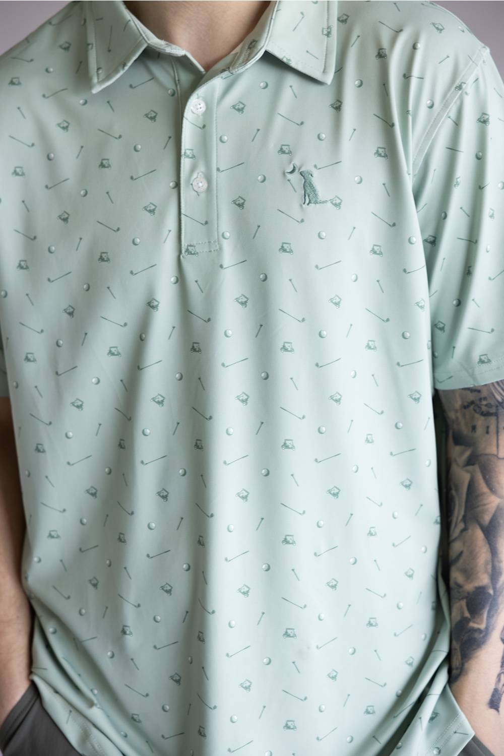 Local Boy Dirty Myrtle Gimme Putt Polo for Men in Green