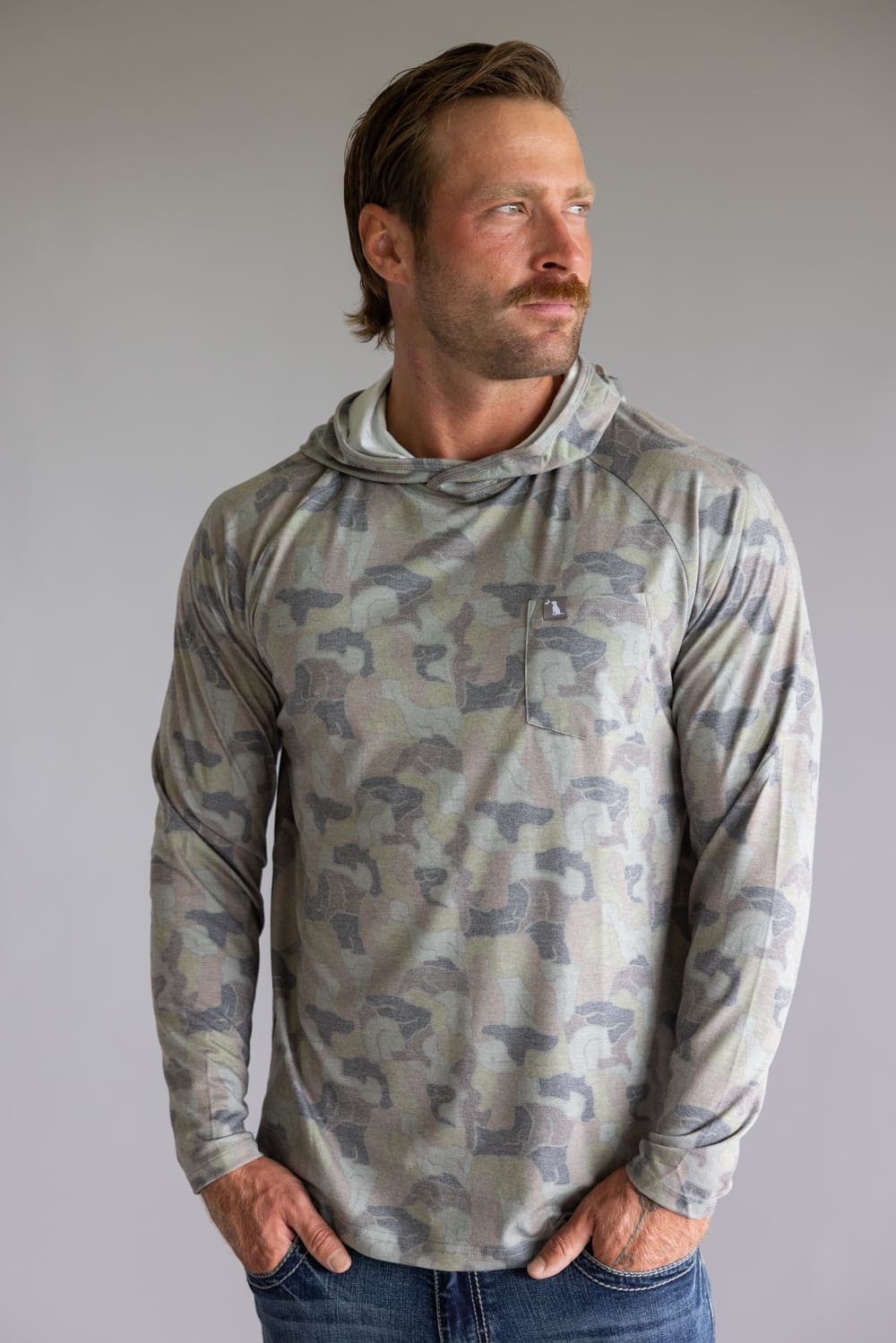 Local Boy Heather Blend Hoodie for Men in Green