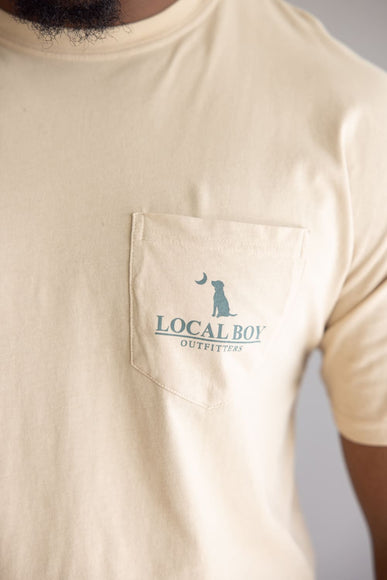 Local Boy Local Flage Bluff T-Shirt for Men in Latte Brown