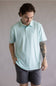 Local Boy Palms Polo for Men in Aqua/White