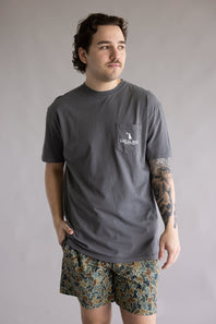 Local Boy Patriotic Pup T-Shirt for Men in Grey