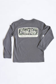Local Boy Youth Brush Camo Long Sleeve T-Shirt for Boys in Dark Grey