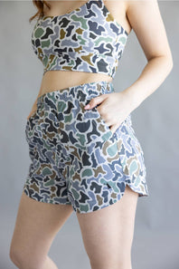 Local Girl Volley Shorts for Women in Bluff Camo