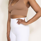 Love Tree Biker Shorts for Women in White