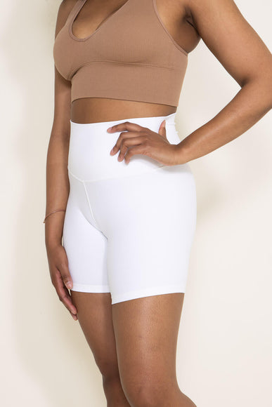 Love Tree Biker Shorts for Women in White